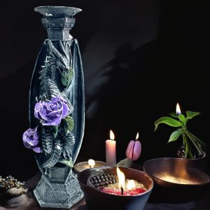 Castiçal Dragão da Flor Púrpura