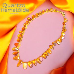 Colar de Quartzo Hematóide – Luz Interna e Energia de Aterramento