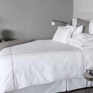Capa de Edredon CLASSIC HOTEL | Cinza | Percal 200 Fios | Bovi